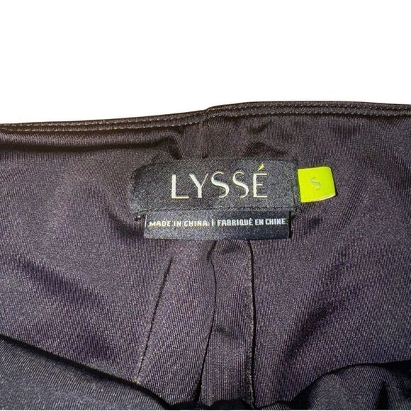 LYSSÉ Womens High Waist Vegan Suede Taupe Braided Leggings Size Small - Picture 6 of 8